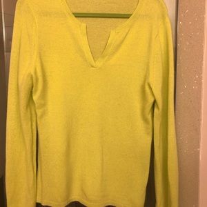 Cashmere sweater- double ply in a lovely lime